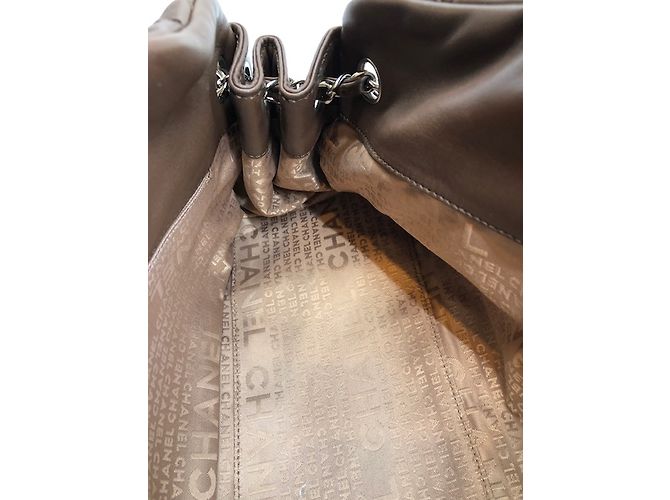Borsa Chanel in pelle marrone - vista 18