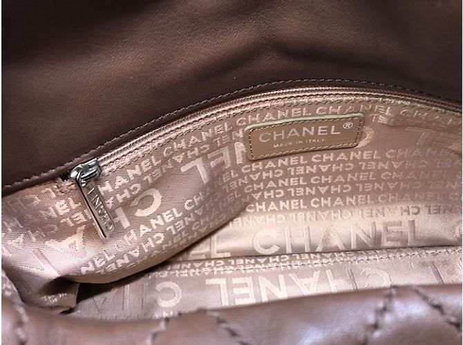 Borsa Chanel in pelle marrone - vista 20