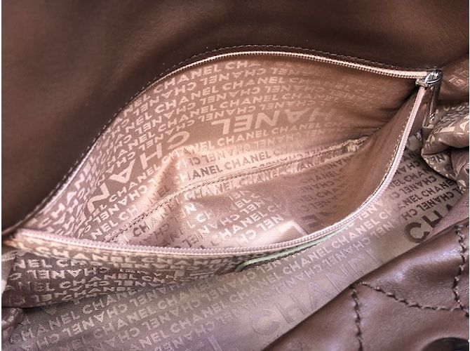 Borsa Chanel in pelle marrone - vista 21