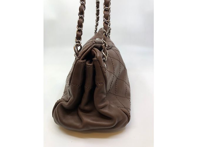Borsa Chanel in pelle marrone - vista 9