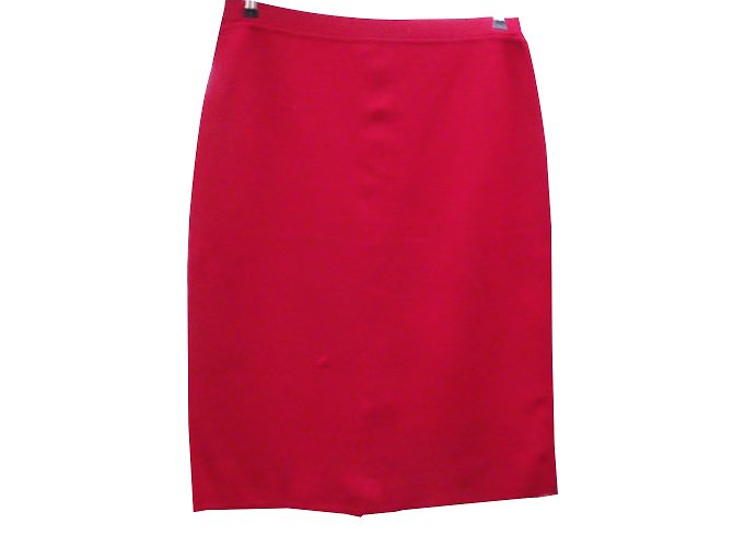 Falda Chanel de lana roja - vista 2