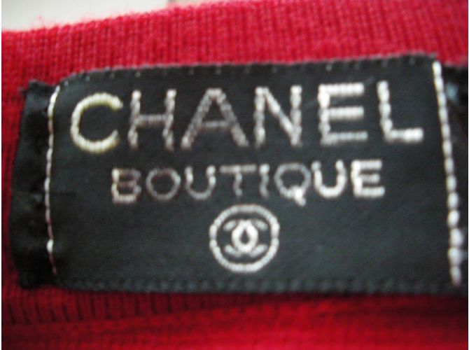 Falda Chanel de lana roja - vista 7
