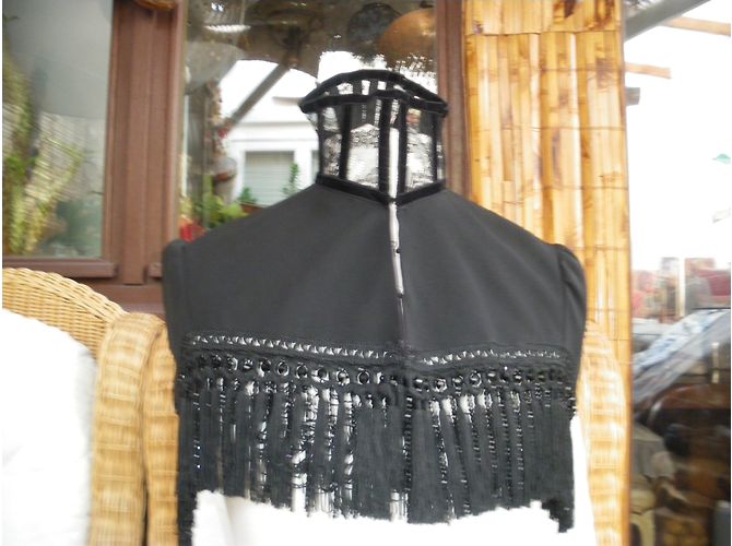Autre Marque Capa de viscosa negra Negro - vista 5