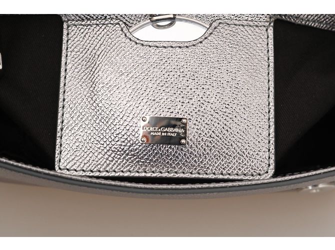 Borsa MISS SICILY in pelle argento Dolce & Gabbana - vista 10