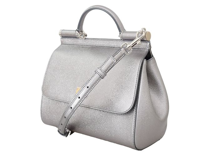 Borsa MISS SICILY in pelle argento Dolce & Gabbana - vista 2