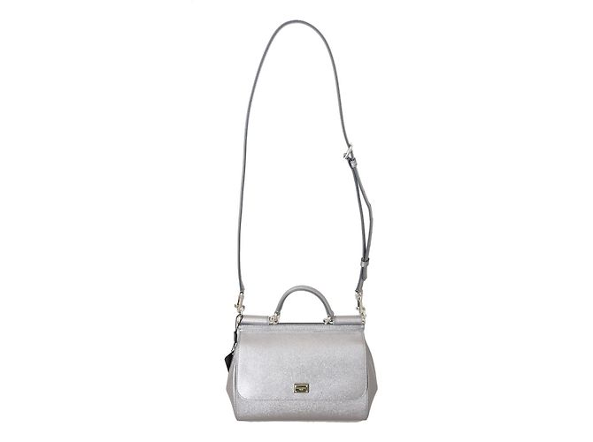 Borsa MISS SICILY in pelle argento Dolce & Gabbana - vista 4