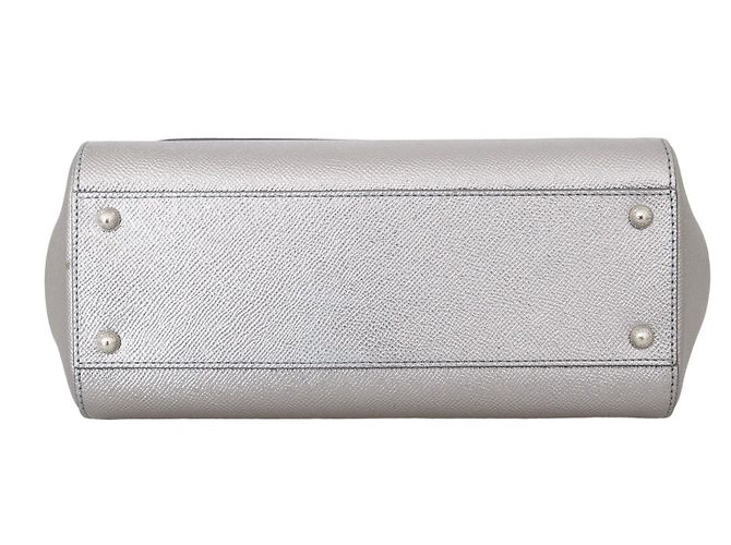 Borsa MISS SICILY in pelle argento Dolce & Gabbana - vista 5