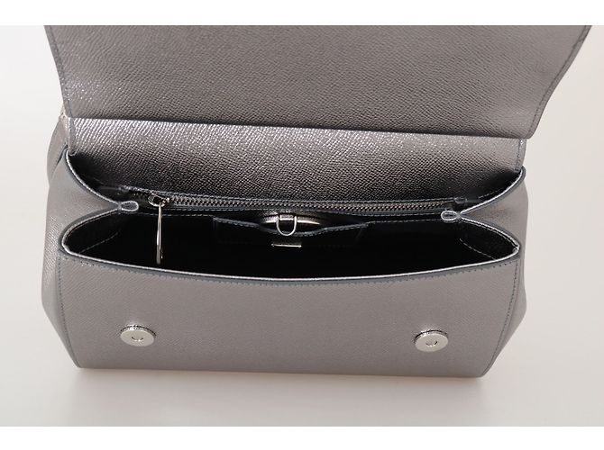 Borsa MISS SICILY in pelle argento Dolce & Gabbana - vista 9