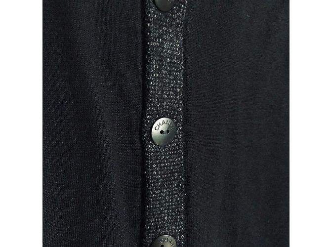 Cardigan Chanel Nero Grigio - vista 3