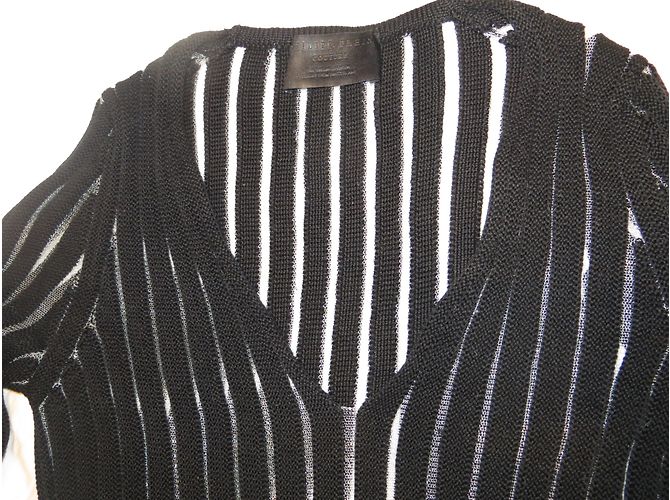 Philipp Plein, pull noir ajouré. - vue 5