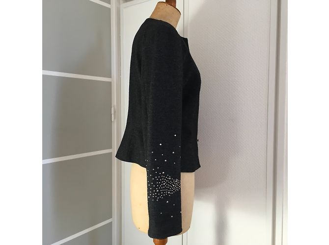 Angelo Tarlazzi Spencer Jacke Grau Wolle - Ansicht 3