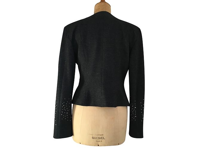 Angelo Tarlazzi Spencer Jacket Grey Wool - view 2