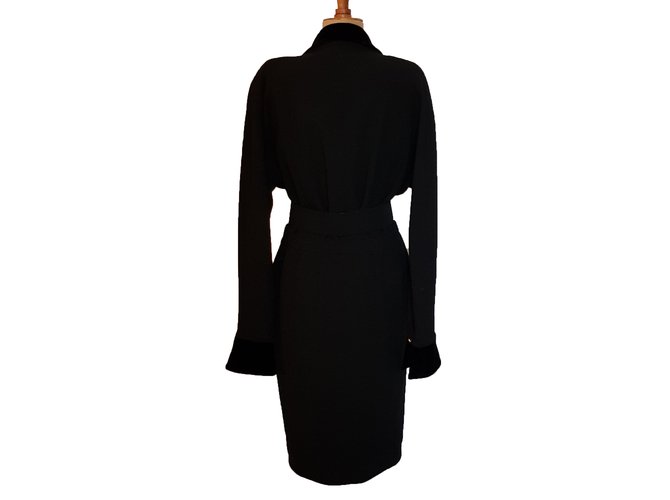 Vestido de abrigo CHANEL Negro - vista 2