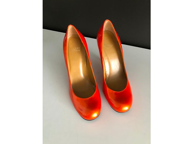 Décolleté Stuart Weitzman in vernice arancione - vista 2