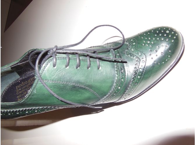 Pedro Garcia Bombas Richelieu Pato Verde Verde oscuro - vista 9