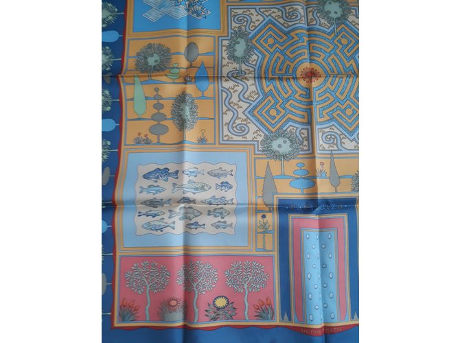 Hermès Seidentuch Hellblau 90 cm - Ansicht 2