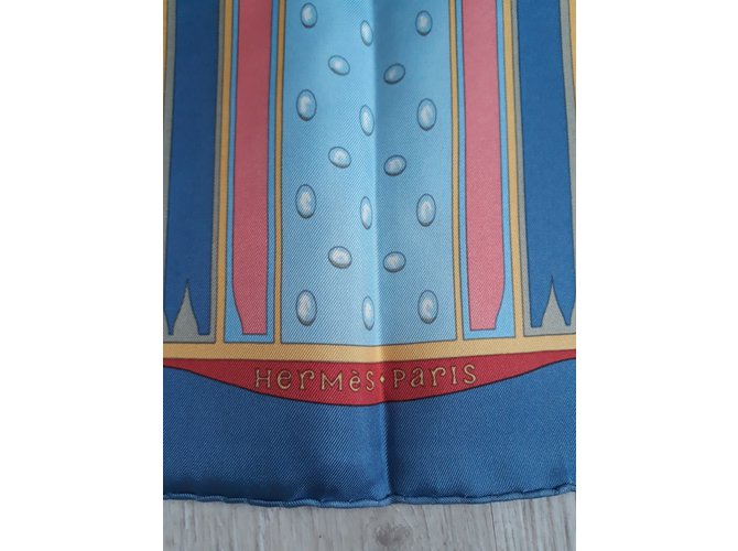 Hermès Seidentuch Hellblau 90 cm - Ansicht 3