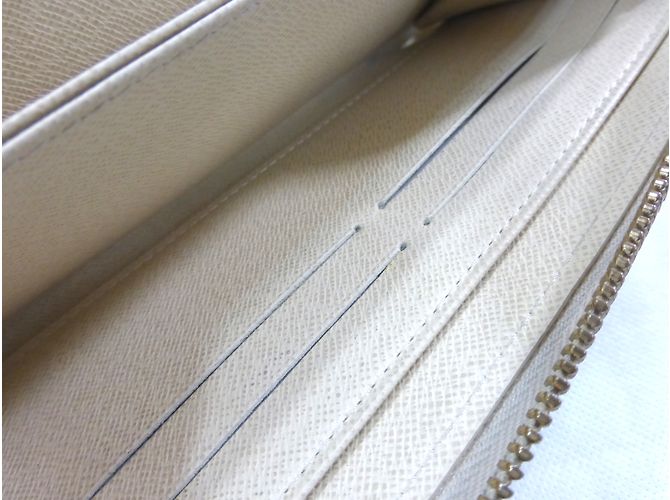 Louis Vuitton ZIPPY DAMIER AZUR WALLET Beige Bianco sporco - vista 11