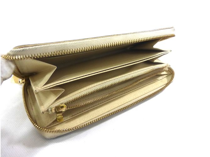 Louis Vuitton ZIPPY DAMIER AZUR WALLET Beige Bianco sporco - vista 14