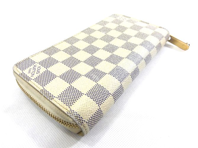 Louis Vuitton ZIPPY DAMIER AZUR WALLET Beige Bianco sporco - vista 5