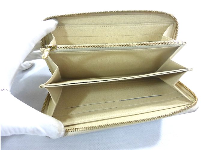 Louis Vuitton ZIPPY DAMIER AZUR WALLET Beige Bianco sporco - vista 7
