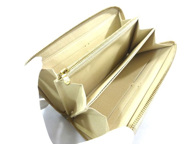Louis Vuitton ZIPPY DAMIER AZUR WALLET Beige Bianco sporco - vista 8