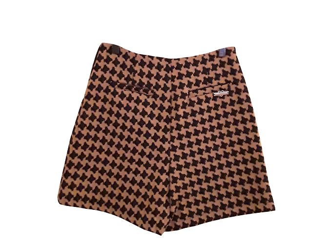 Twin Set Shorts con pied-de-poule a due pezzi Marrone Beige - vista 2