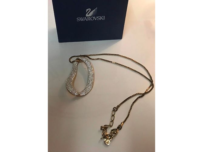 Collana con Pendente Swarovski in Cristalli Pavé Placcata Oro - vista 15