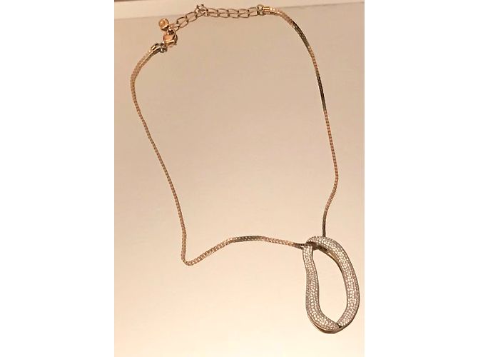 Collana con Pendente Swarovski in Cristalli Pavé Placcata Oro - vista 16