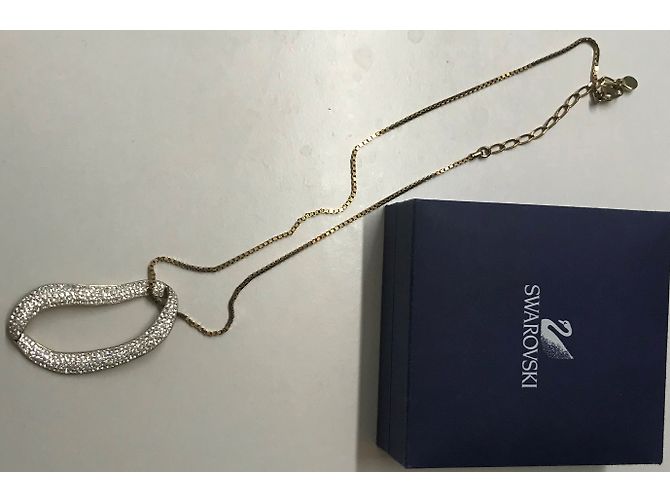 Collana con Pendente Swarovski in Cristalli Pavé Placcata Oro - vista 17