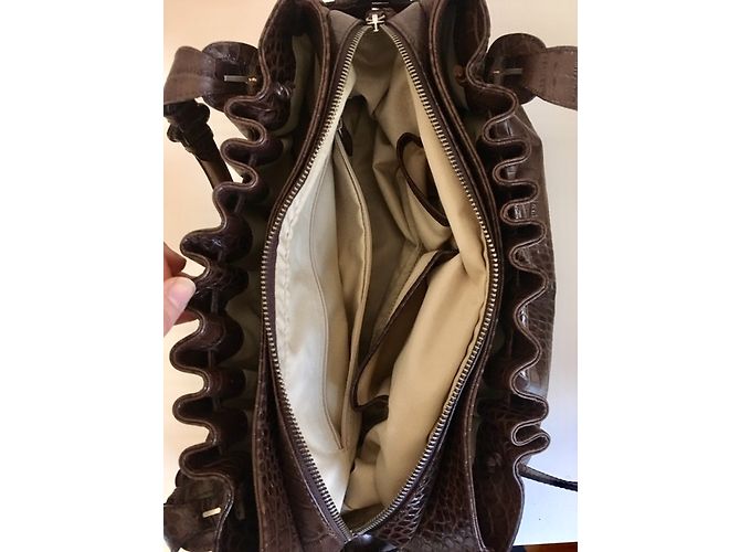 Borsa Le Tanneur Marrone Vernice Cioccolato - vista 3