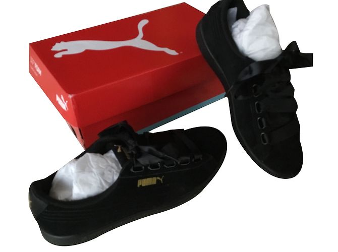 Puma Low Sneakers schwarz Lacklederoptik - Ansicht 2