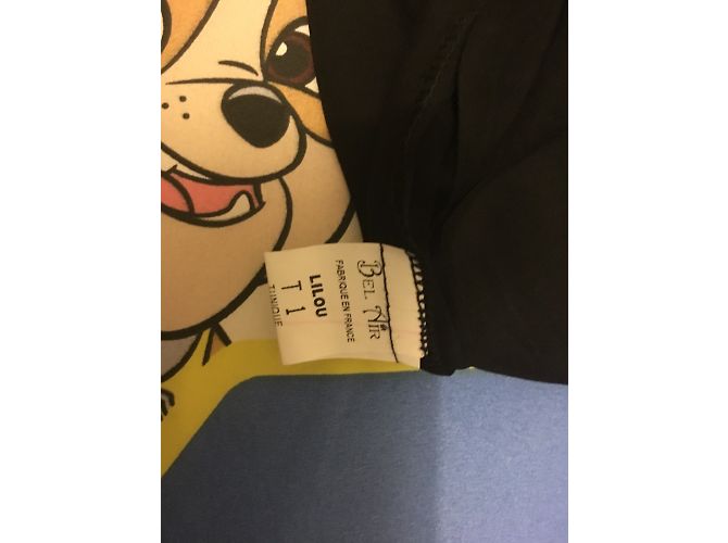 Túnica assimétrica preta de viscose Bel Air Lilou Preto - vista 5