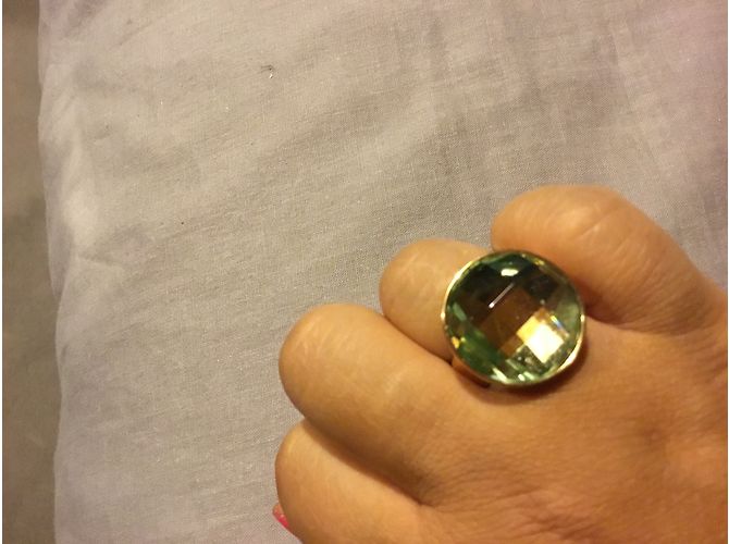 Calvin Klein Continuity Ring grüner Swarovski Kristall Stahl Größe 53 - Ansicht 5