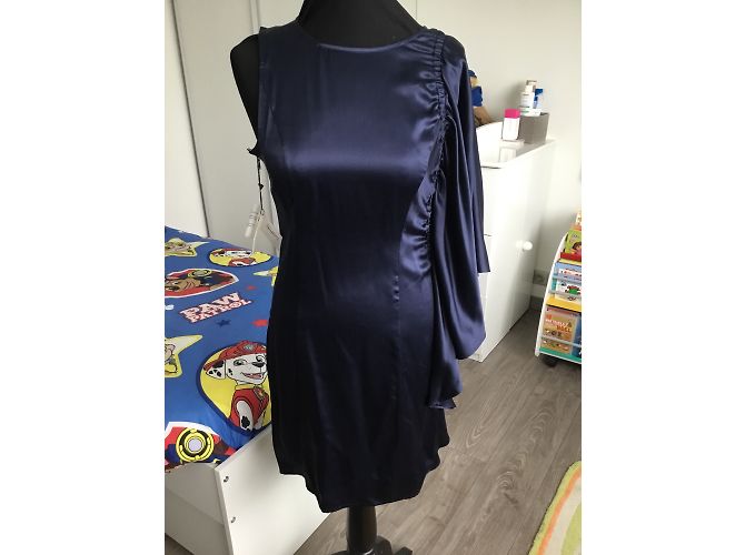 Les Petites Seidenkleid Blau Grösse 38 - Ansicht 5