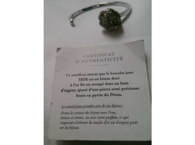 Autre Marque Bracciale Concerto n°1 SIDE in ottone argentato con pietra Argento - vista 5