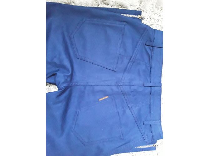 Pantalones Louis Vuitton de algodón azul 38 - vista 4