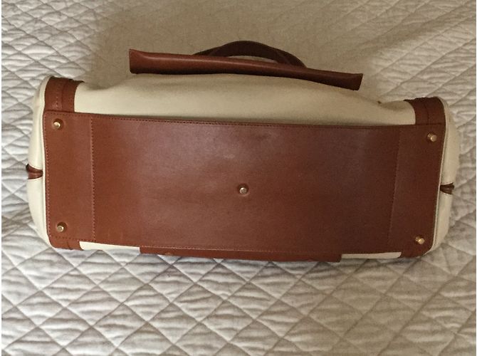 Borsa Chloé Alice GM in Pelle Color Ecru Bianco sporco - vista 3