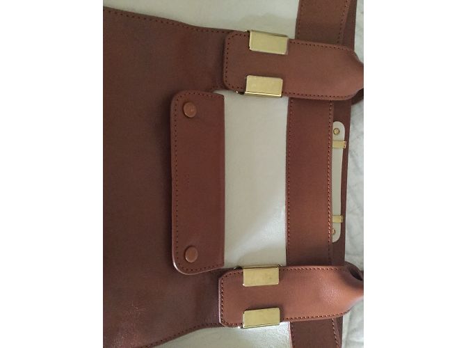 Borsa Chloé Alice GM in Pelle Color Ecru Bianco sporco - vista 5