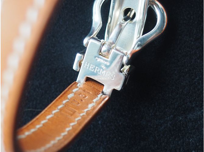 Hermès JAVA pulseira em couro de novilho tawny Castanho claro - vista 4