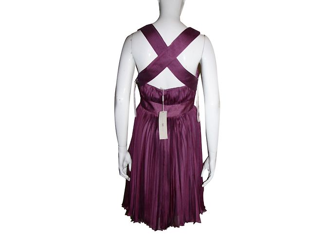 Abito da cocktail Halston Heritage Orchid in chiffon viola Porpora - vista 2