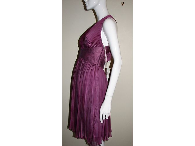 Abito da cocktail Halston Heritage Orchid in chiffon viola Porpora - vista 4