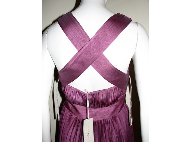 Abito da cocktail Halston Heritage Orchid in chiffon viola Porpora - vista 6