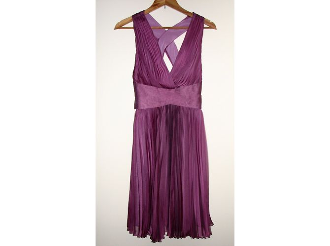Abito da cocktail Halston Heritage Orchid in chiffon viola Porpora - vista 7