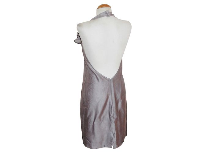 Reiss Cocktailkleid aus silbernem Seidengemisch - Ansicht 3