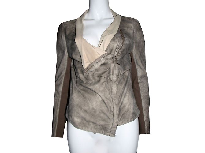 Muubaa Ziegenleder Bikerjacke Braun - Ansicht 2