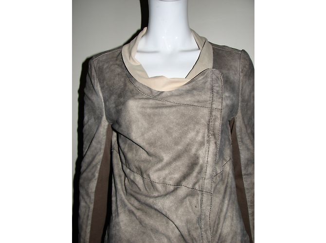 Muubaa Ziegenleder Bikerjacke Braun - Ansicht 4