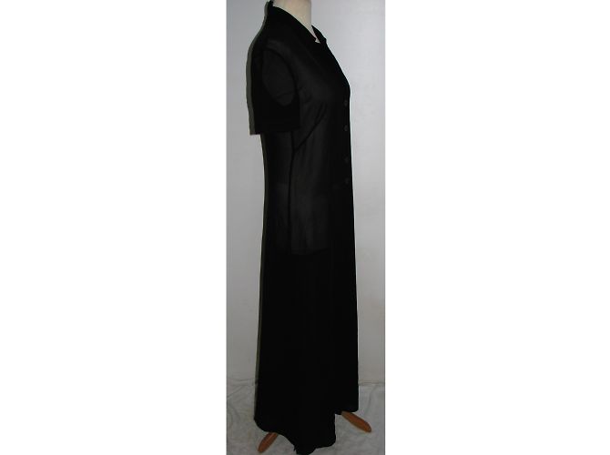 Escada Margaretha Ley Kleid aus schwarzem Seidenchiffon - Ansicht 3