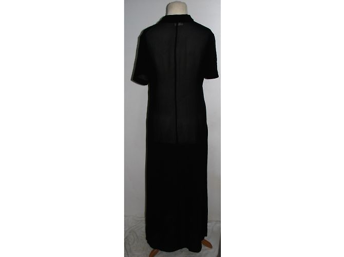 Escada Margaretha Ley Kleid aus schwarzem Seidenchiffon - Ansicht 4