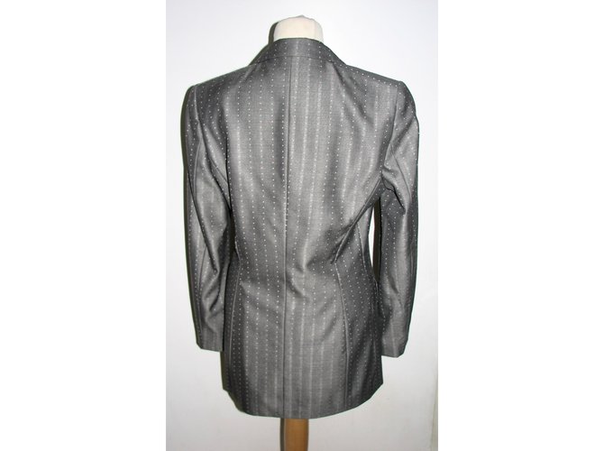 Escada blazer di seta e lana Grigio - vista 3
